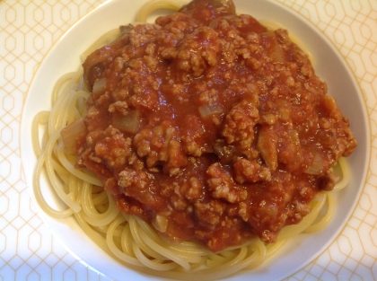 お肉感たっぷり！ミートソースパスタ