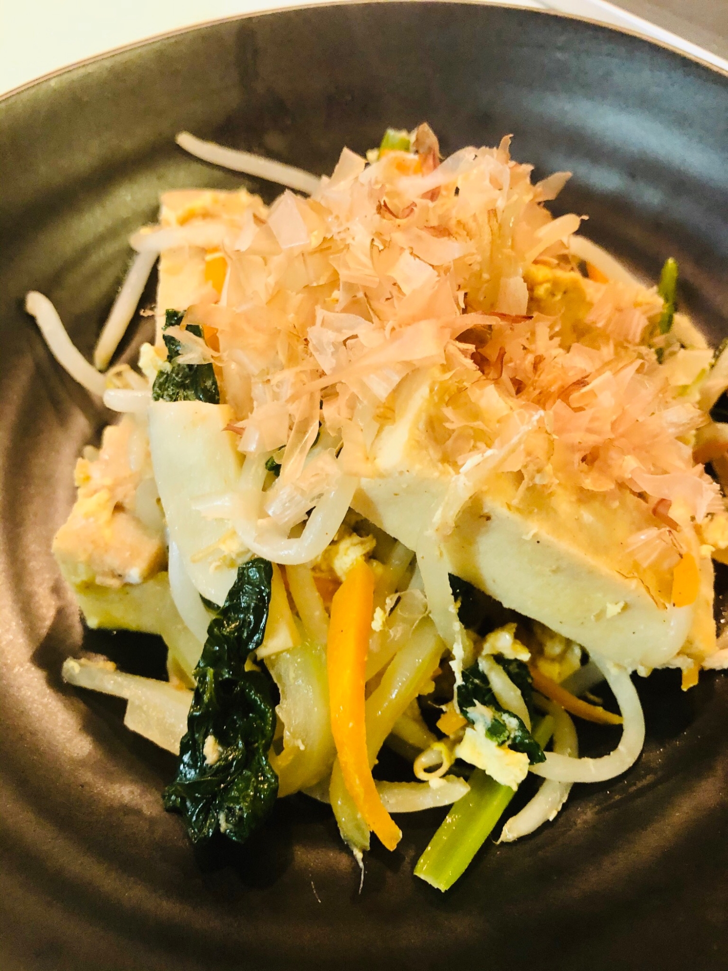 高野豆腐がジュワッと美味しい！もやしチャンプルー
