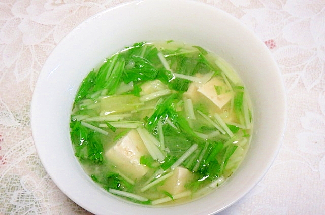 簡単水菜の味噌汁