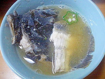 平目のアラと頭 オクラの味噌汁 レシピ 作り方 By ひろりん１１０６ 楽天レシピ