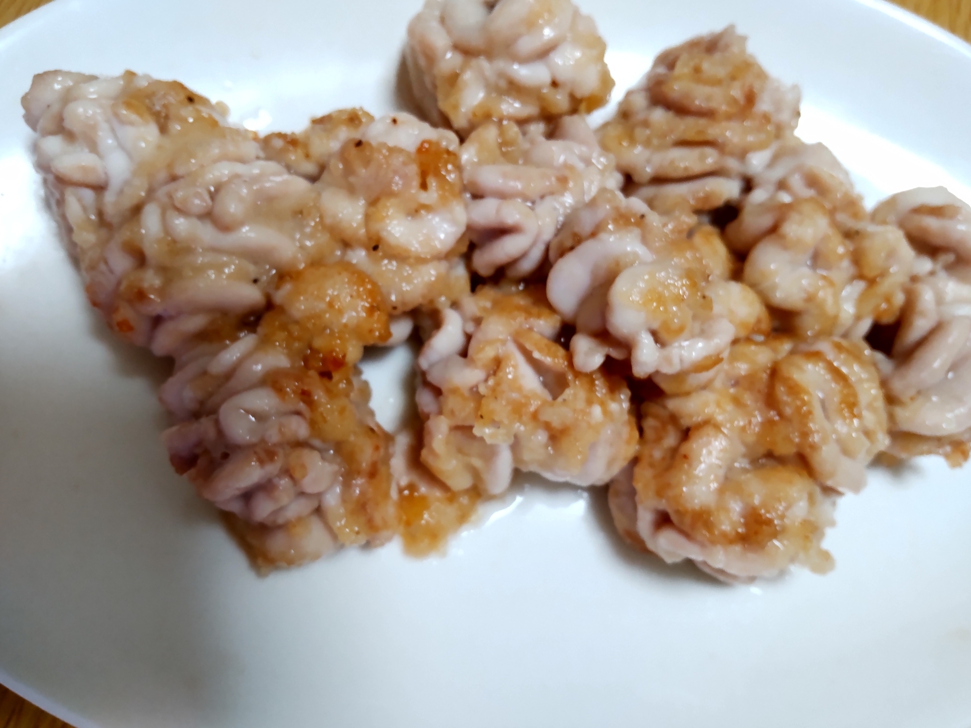 真鱈の白子で揚げない焼き唐揚げ!