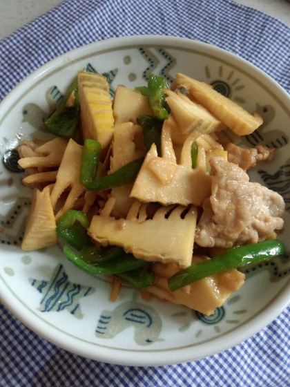 焼き肉のタレで簡単！筍と豚バラの炒めもの