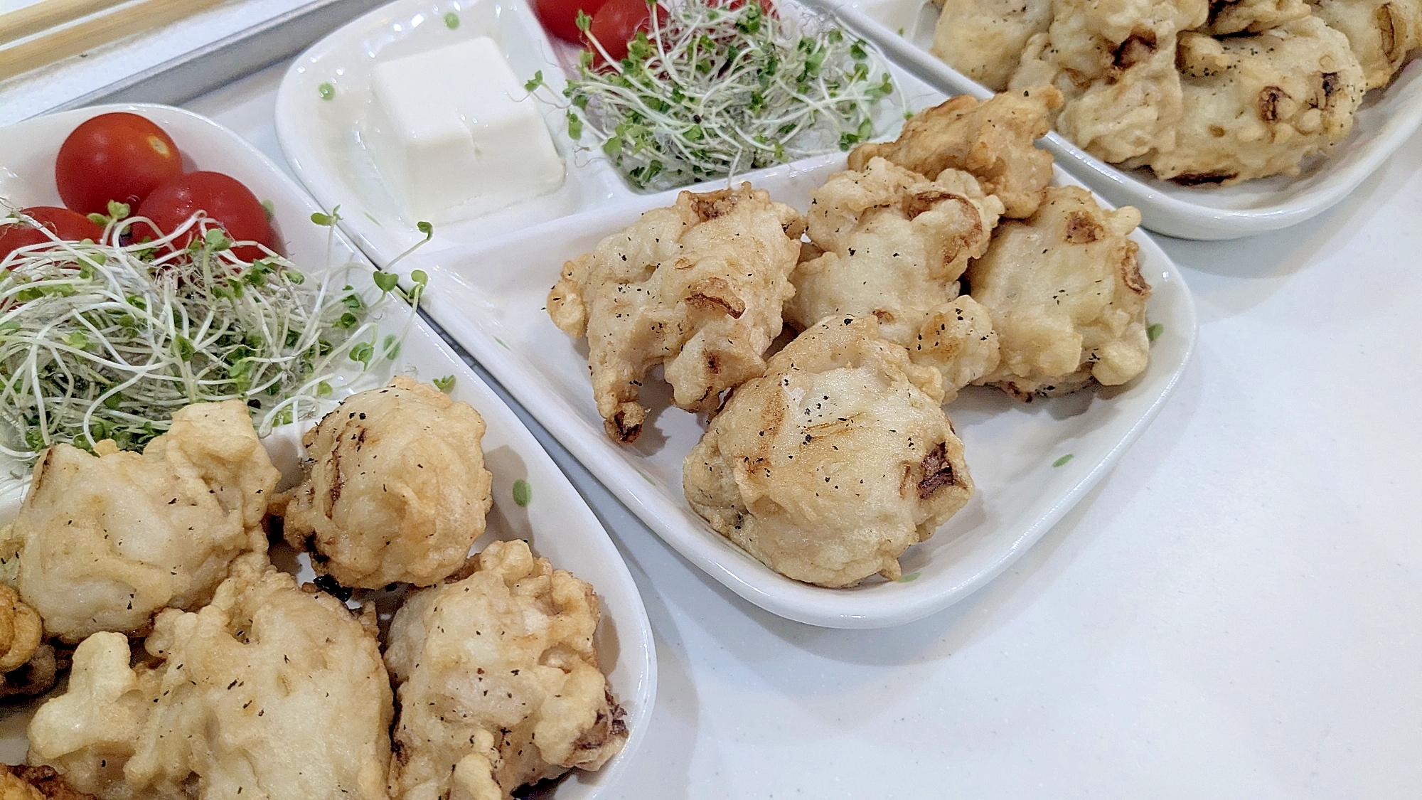 蓮根と玉ねぎのエソ天