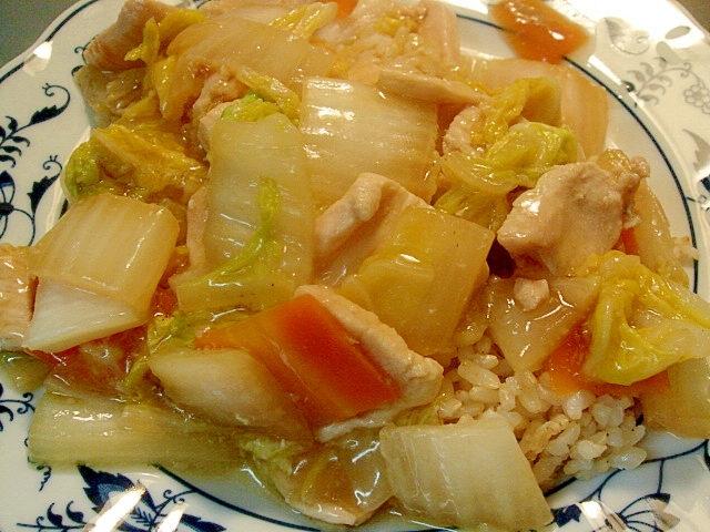 鶏と白菜の中華風うま煮あんかけ御飯