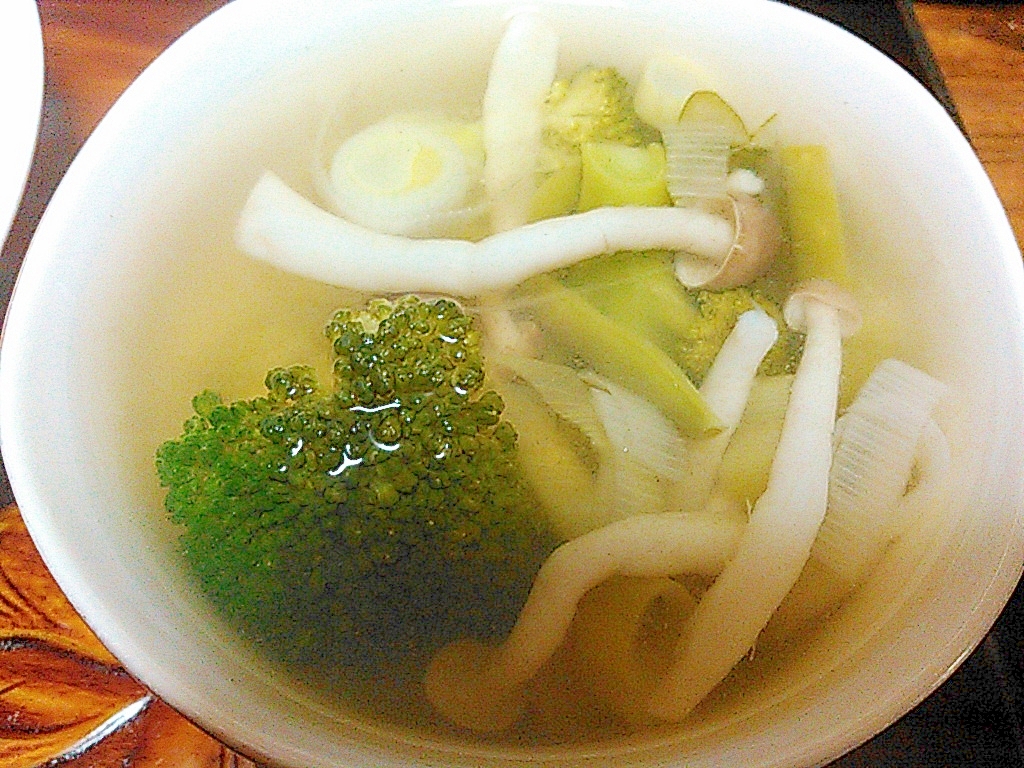 ブロッコリーしめじの柚子スープ