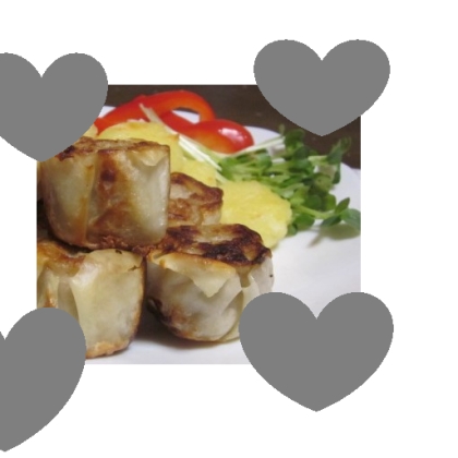 大根おろしかけた焼餃子サラダ