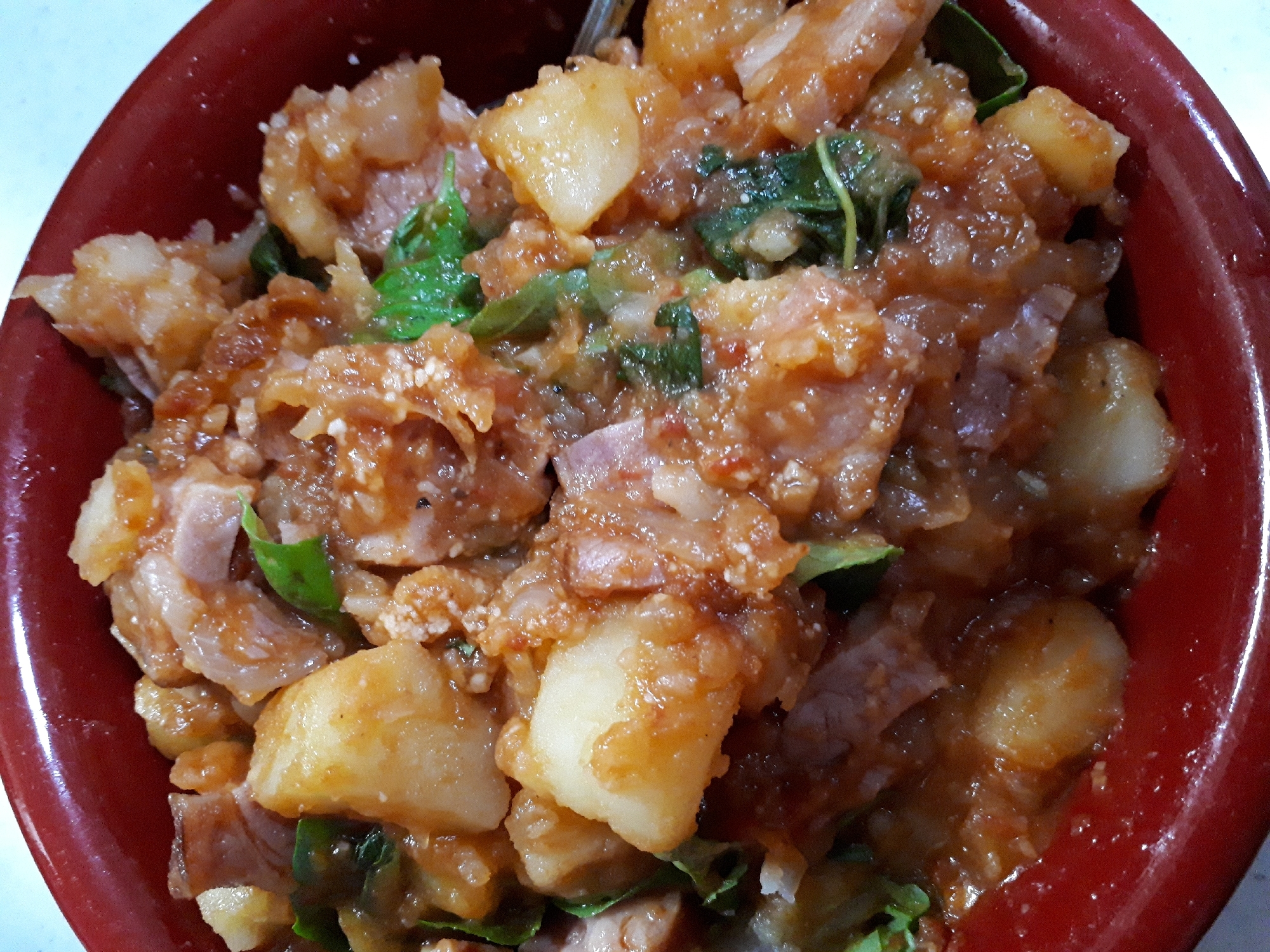 野菜とベーコンのトマト煮込み