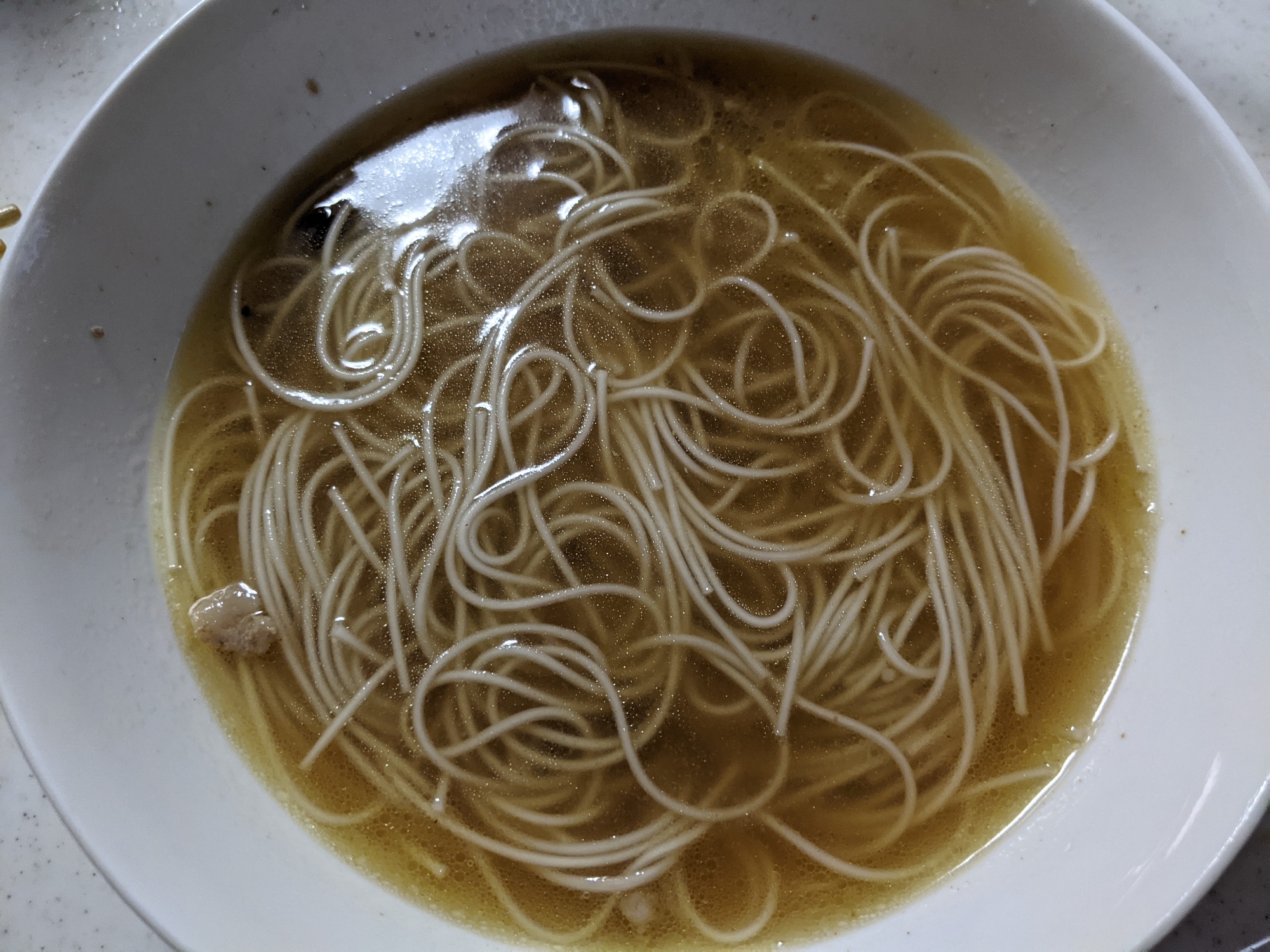 煮物の残り汁で素麺