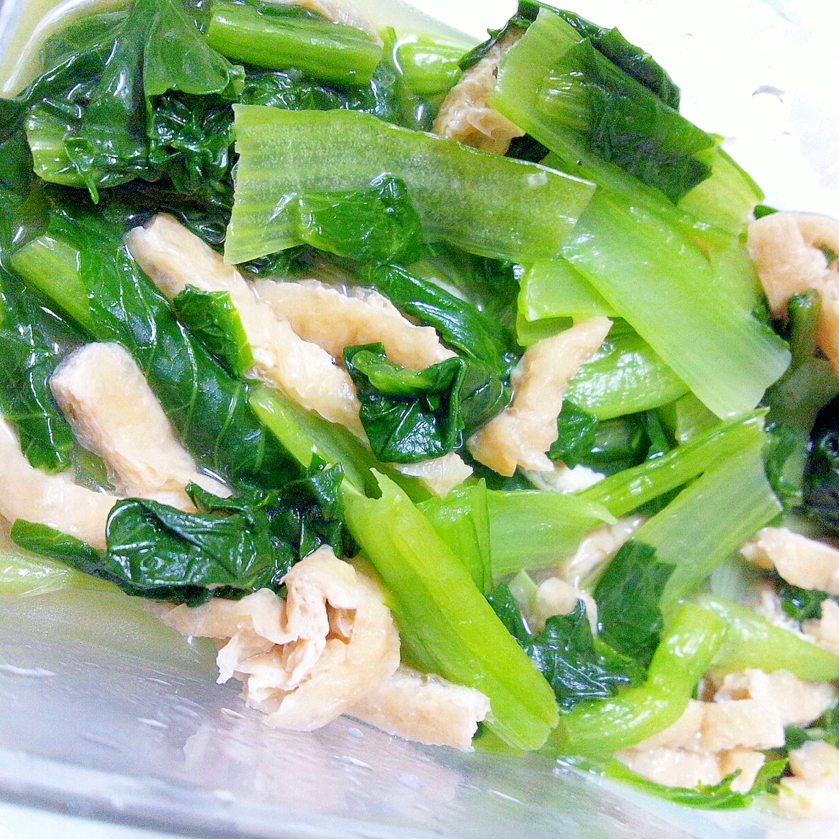 小松菜と油揚げの骨太煮