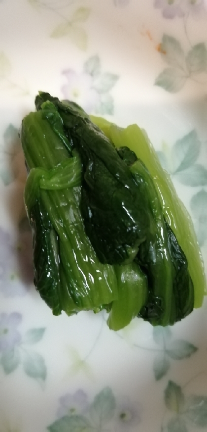 レンジで簡単  小松菜を温野菜に