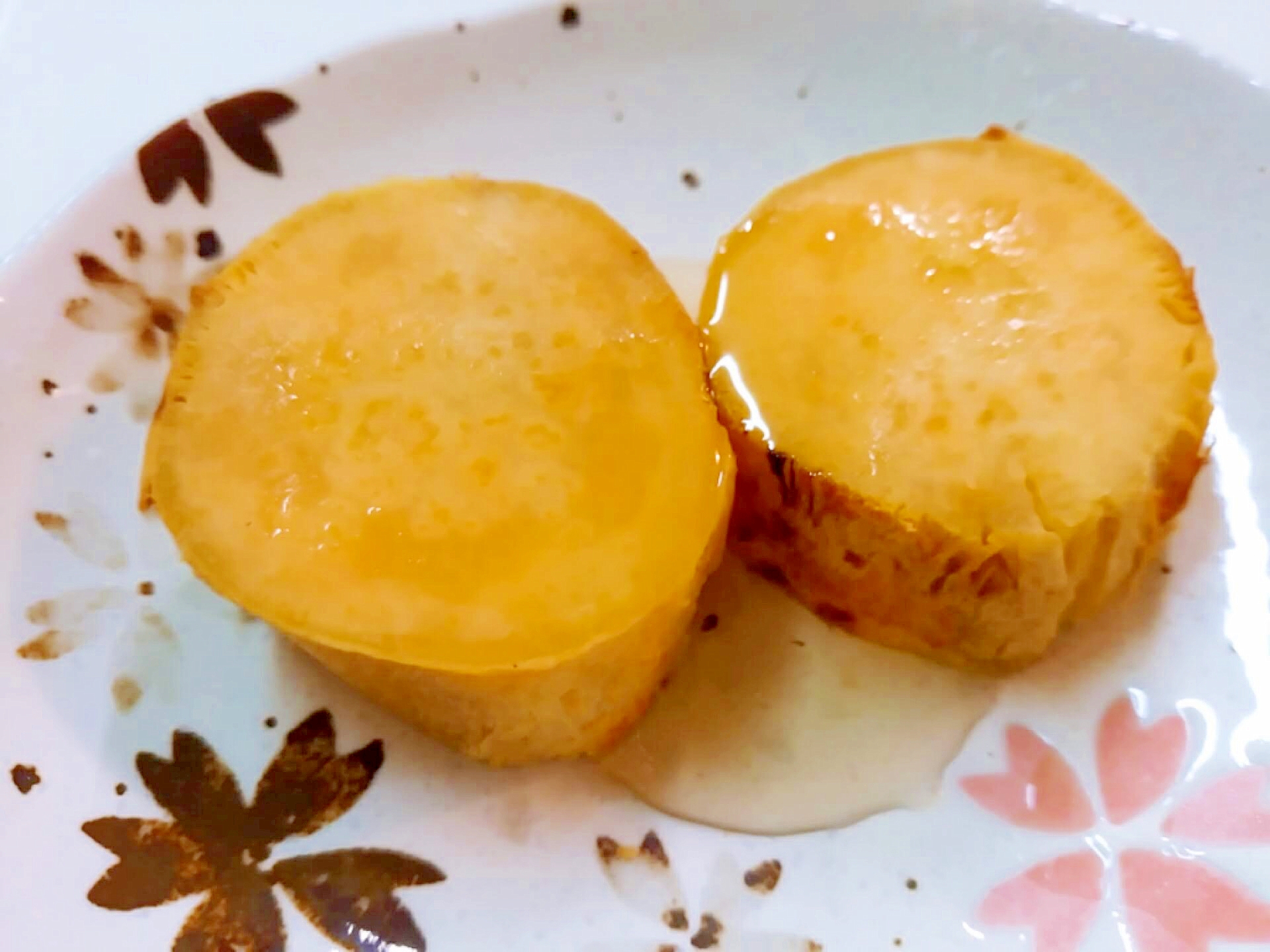 トースターで焼きいもの蜂蜜かけ