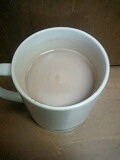 インスタントコーヒー+牛乳のカフェオレで代用です(謝)
おろし大根入りで身体に良さそうですネ！
ごちそうさまでした＾＾