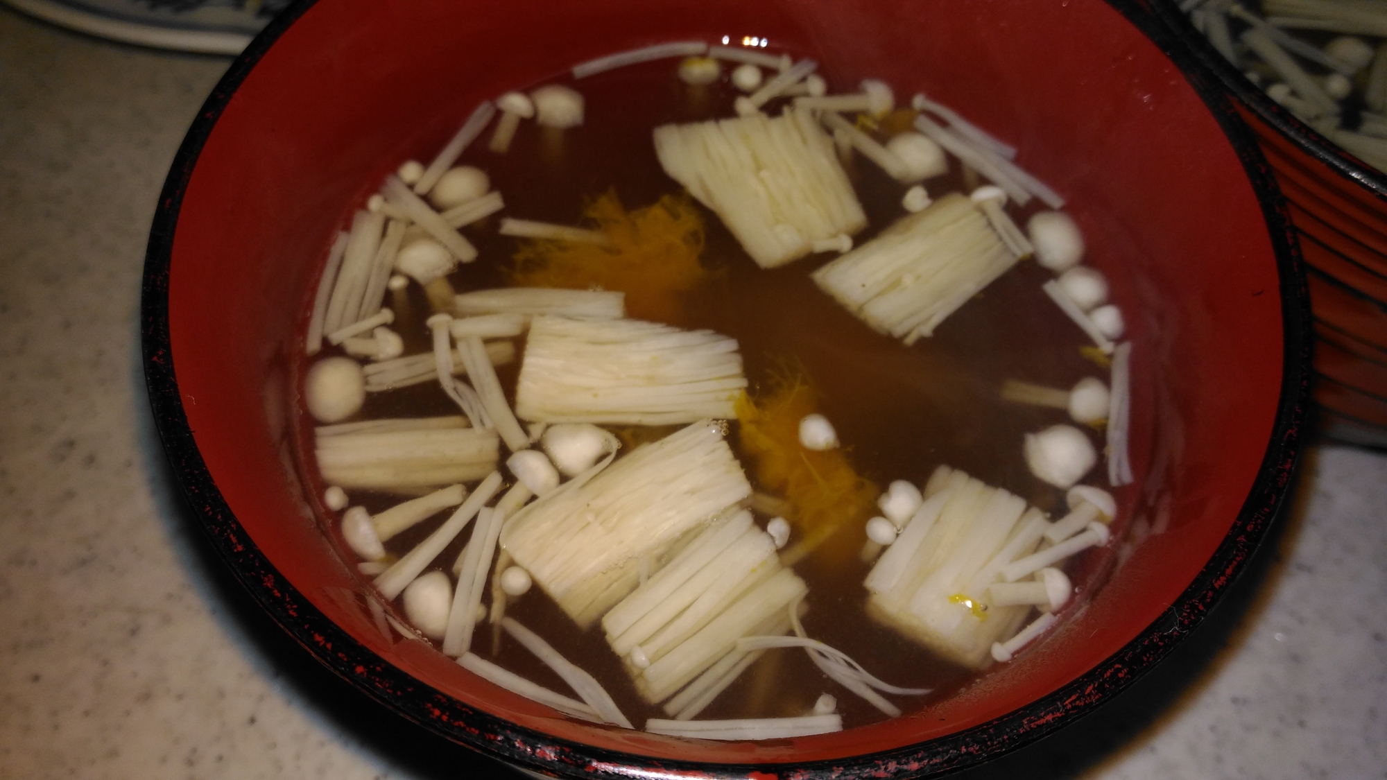 エノキと南瓜の澄まし汁