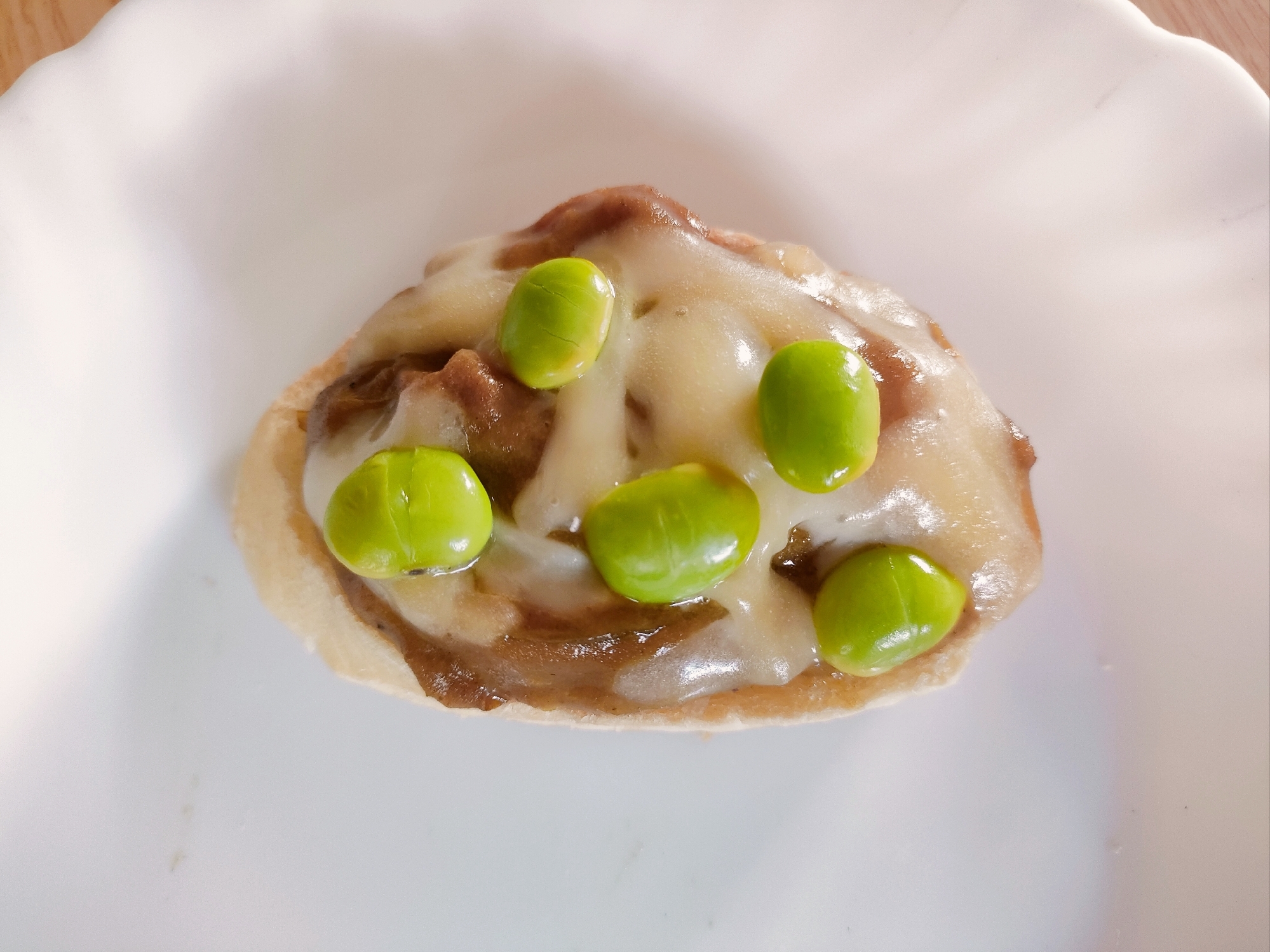 カレーと枝豆のチーズトースト