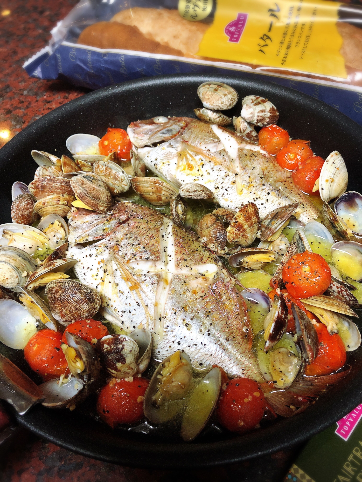 10分で美味しい魚介アクアパッツァ レシピ 作り方 By Chocoママ3 楽天レシピ