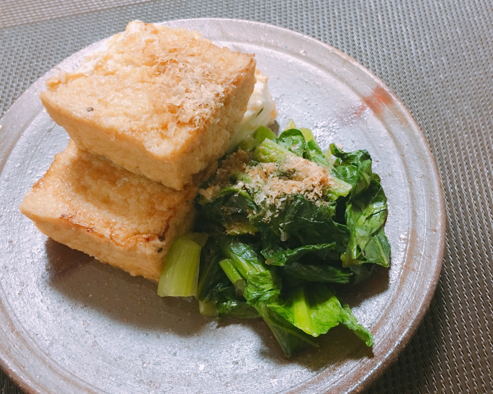 居酒屋メニュー☆小松菜と厚揚げの焼きびたし☆簡単