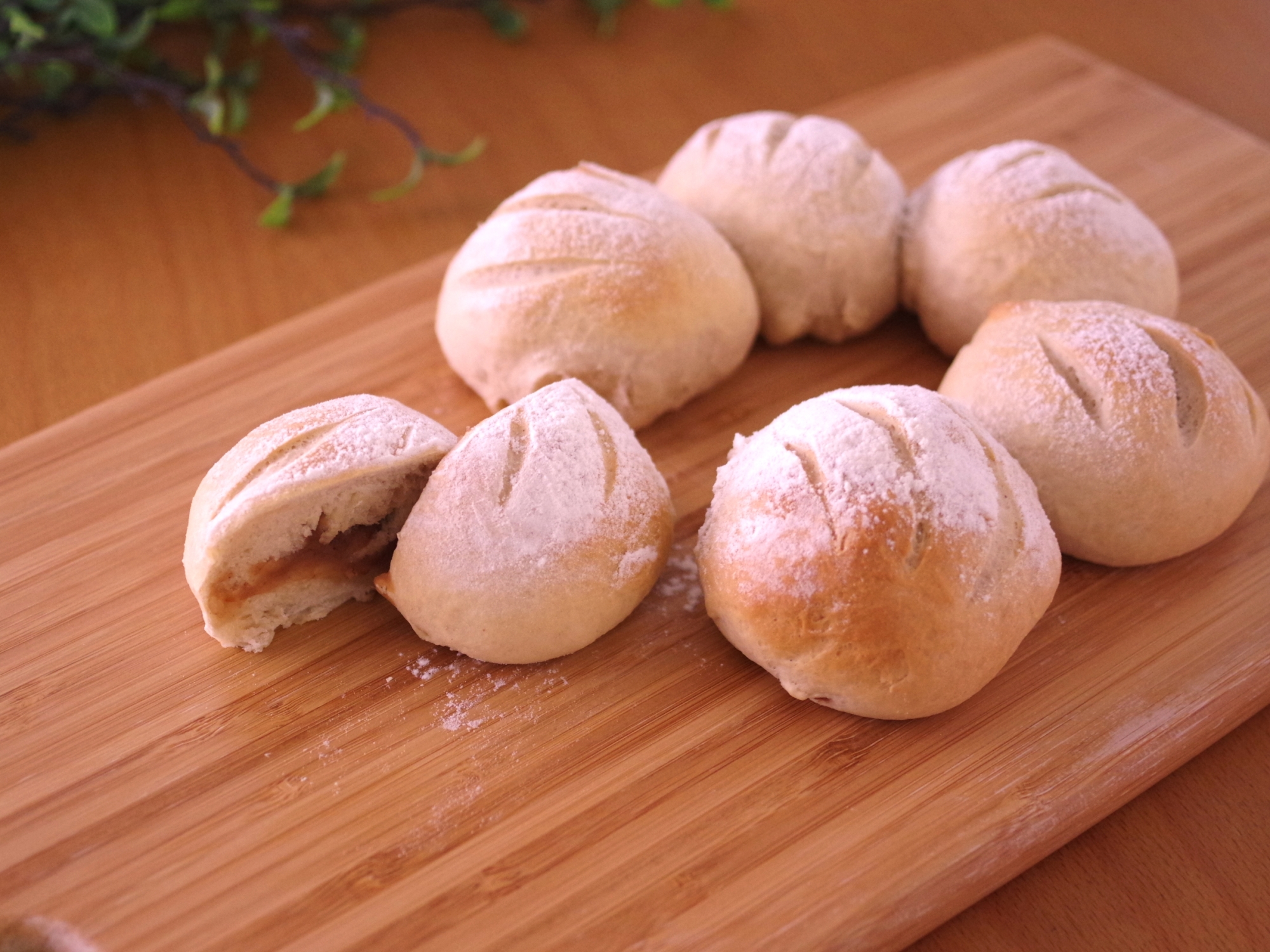 マロンピューレで簡単 栗ちぎりパン レシピ 作り方 By めろんぱんママ めろんカフェ 楽天レシピ