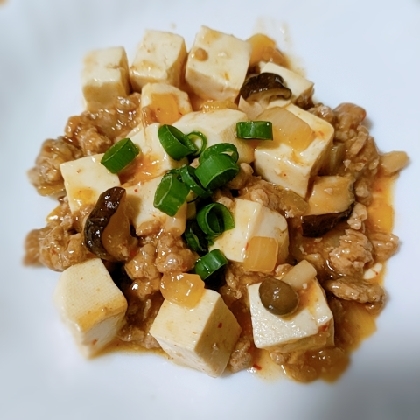 新玉ねぎときのこでかさ増し⭐麻婆豆腐