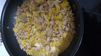 白菜の肉味噌炒め