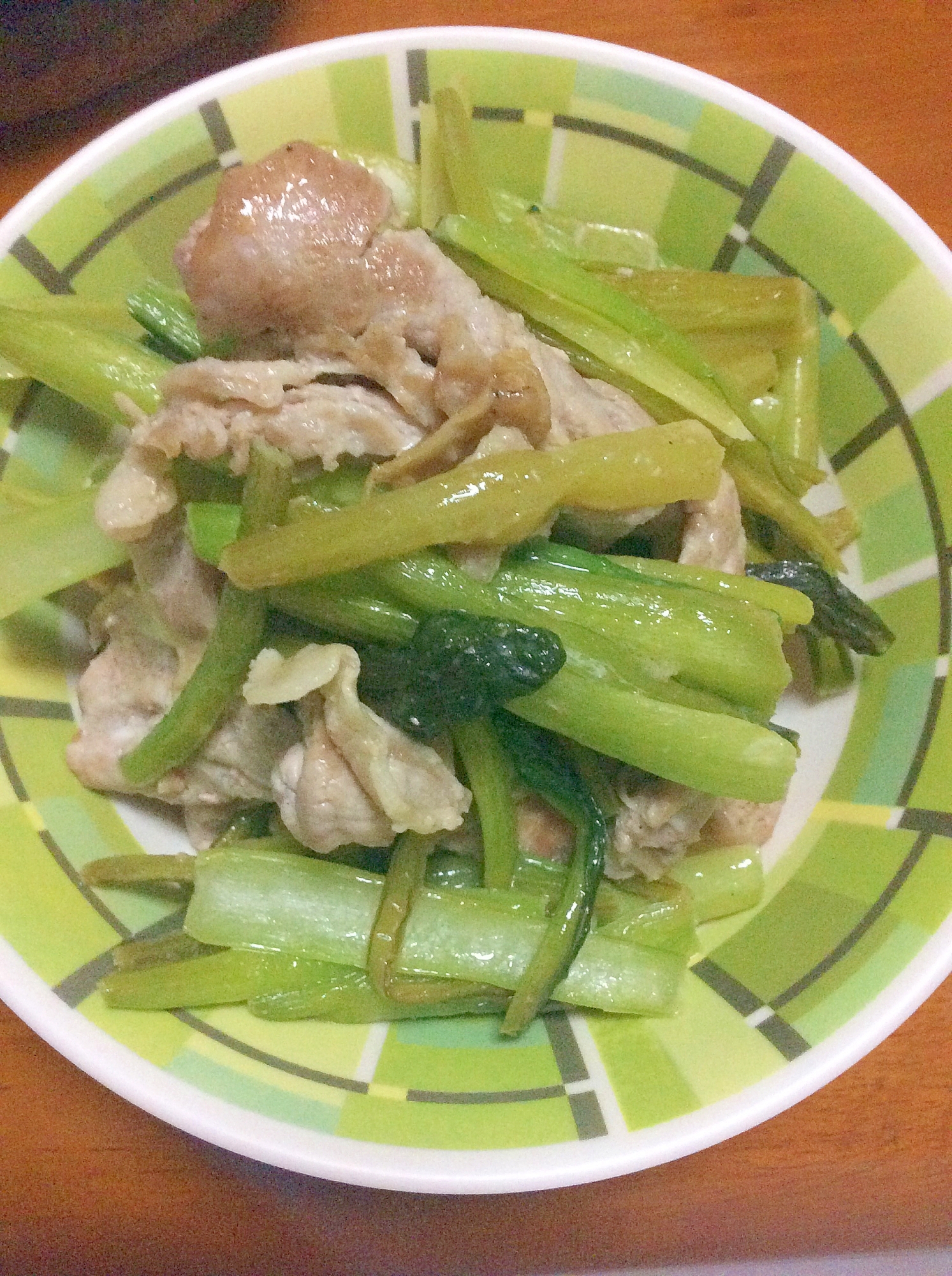 豚肉と小松菜の炒め物