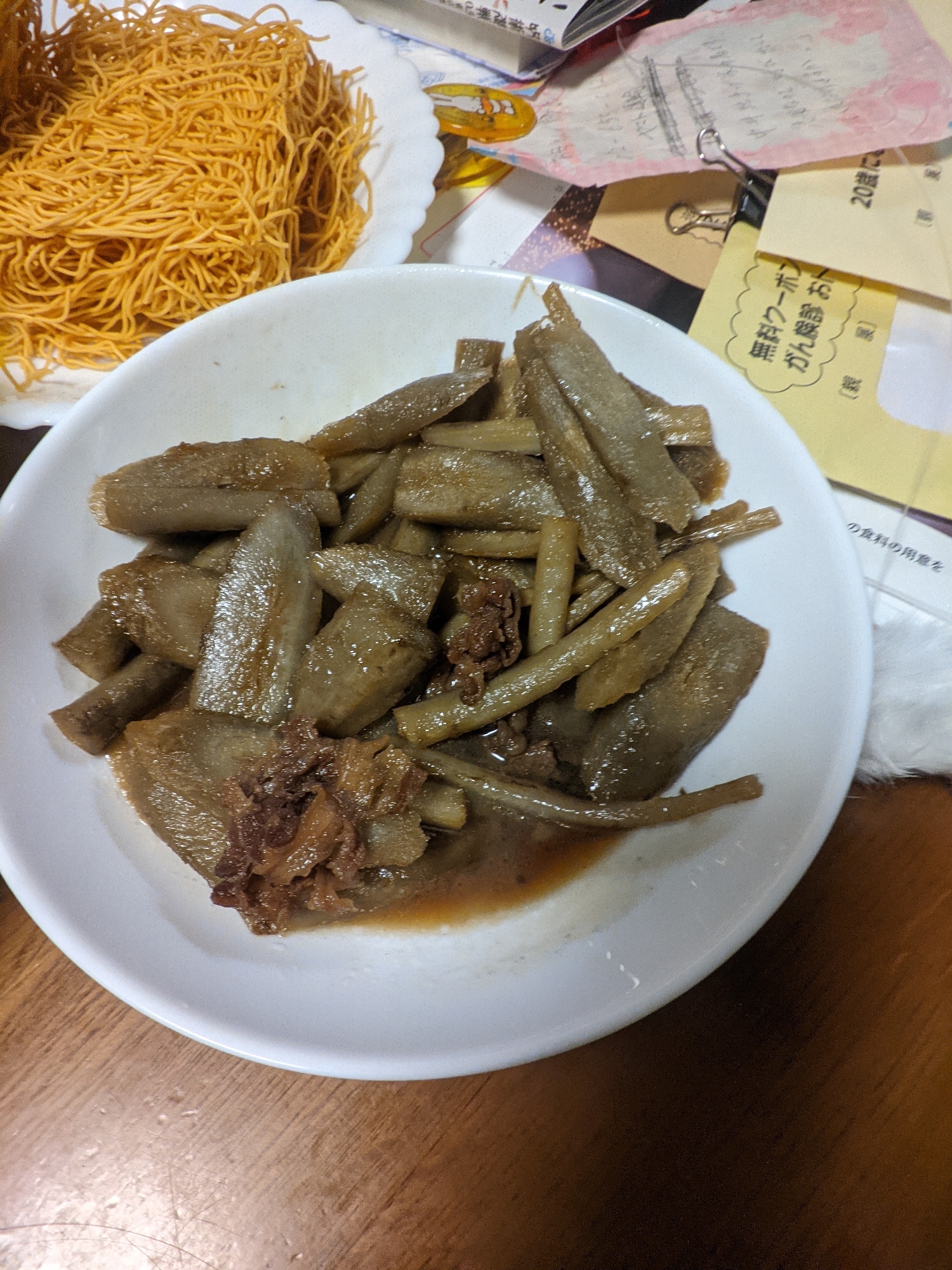 ゴボウと牛肉の煮物