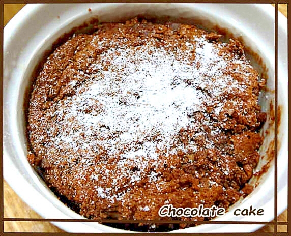 HMで作る簡単スフレ風チョコケーキ