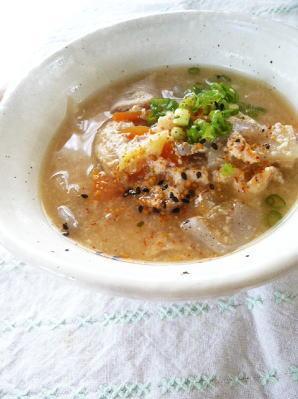 薬味までレシピ通りに♪今まで食べてきた粕汁の中で一番美味♪♪
圧力鍋使いました☆