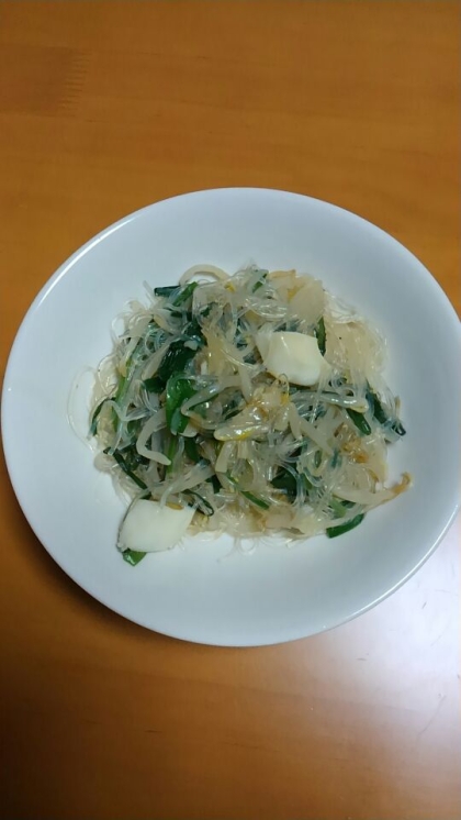 チャプチェ風　春雨とイカの炒め物