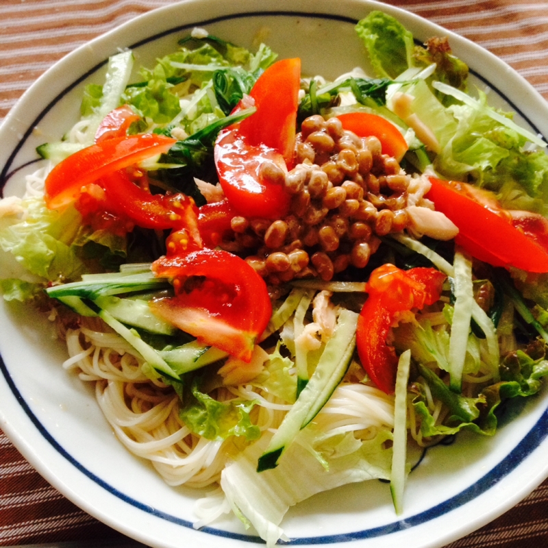 夏バテにも◎  納豆そうめん