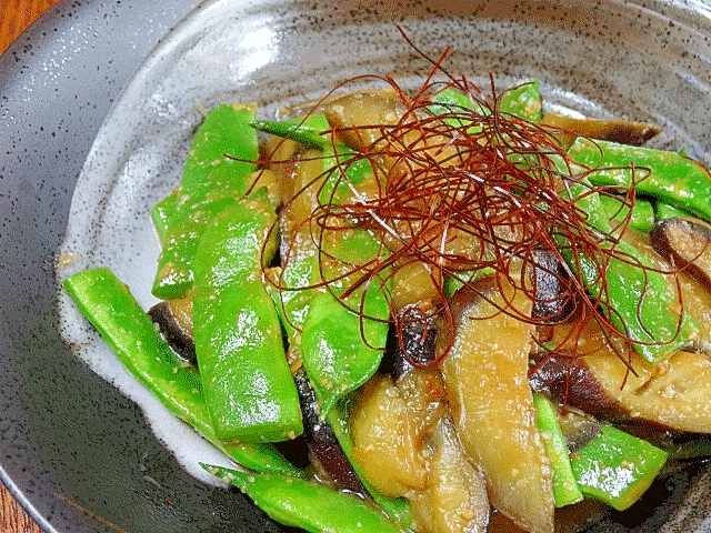 これ旨いよ♪　「茄子とインゲン味噌炒め煮」