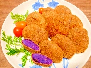 紫芋 さつまいもコロッケ レシピ 作り方 By ブルーボリジ 楽天レシピ