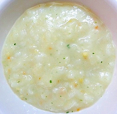 離乳食中期 鮭 じゃが玉ねぎのクリームお粥 レシピ 作り方 By J Mammy 楽天レシピ