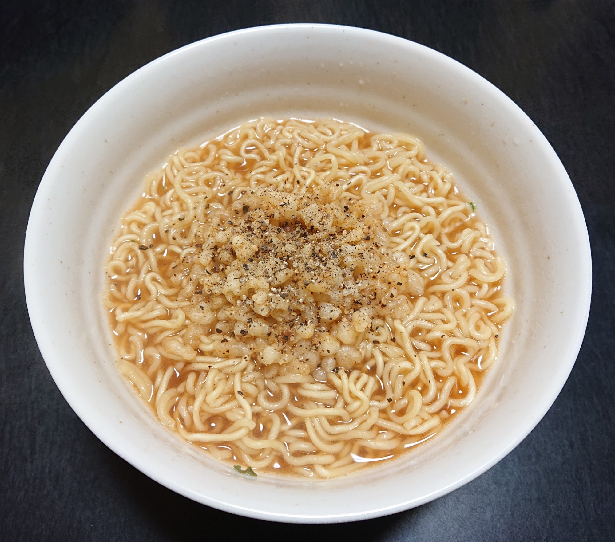 インスタントで☆カレーたぬきの醤油ラーメン