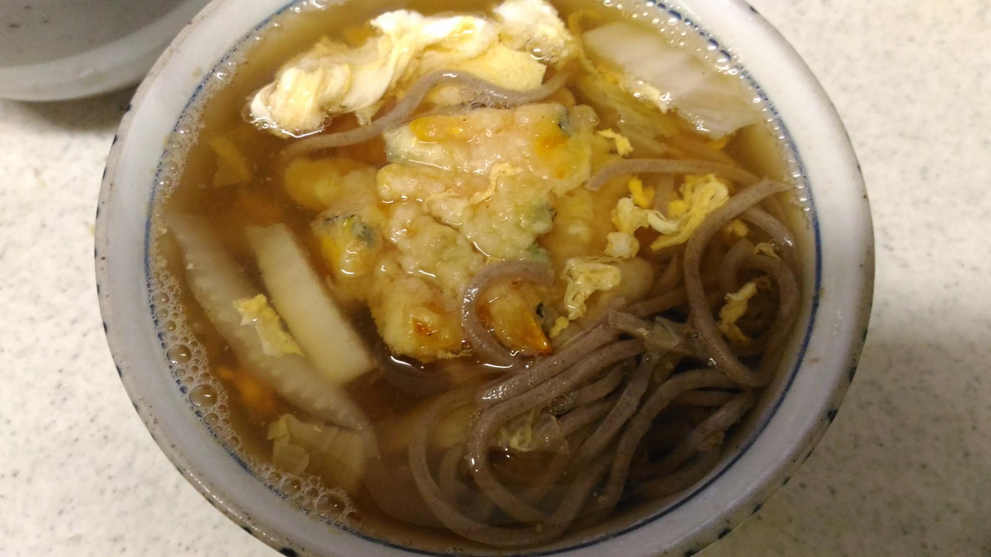 かきたま天ぷら蕎麦