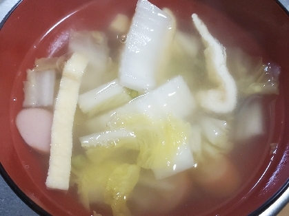 ほんだしで生姜香る白菜スープ