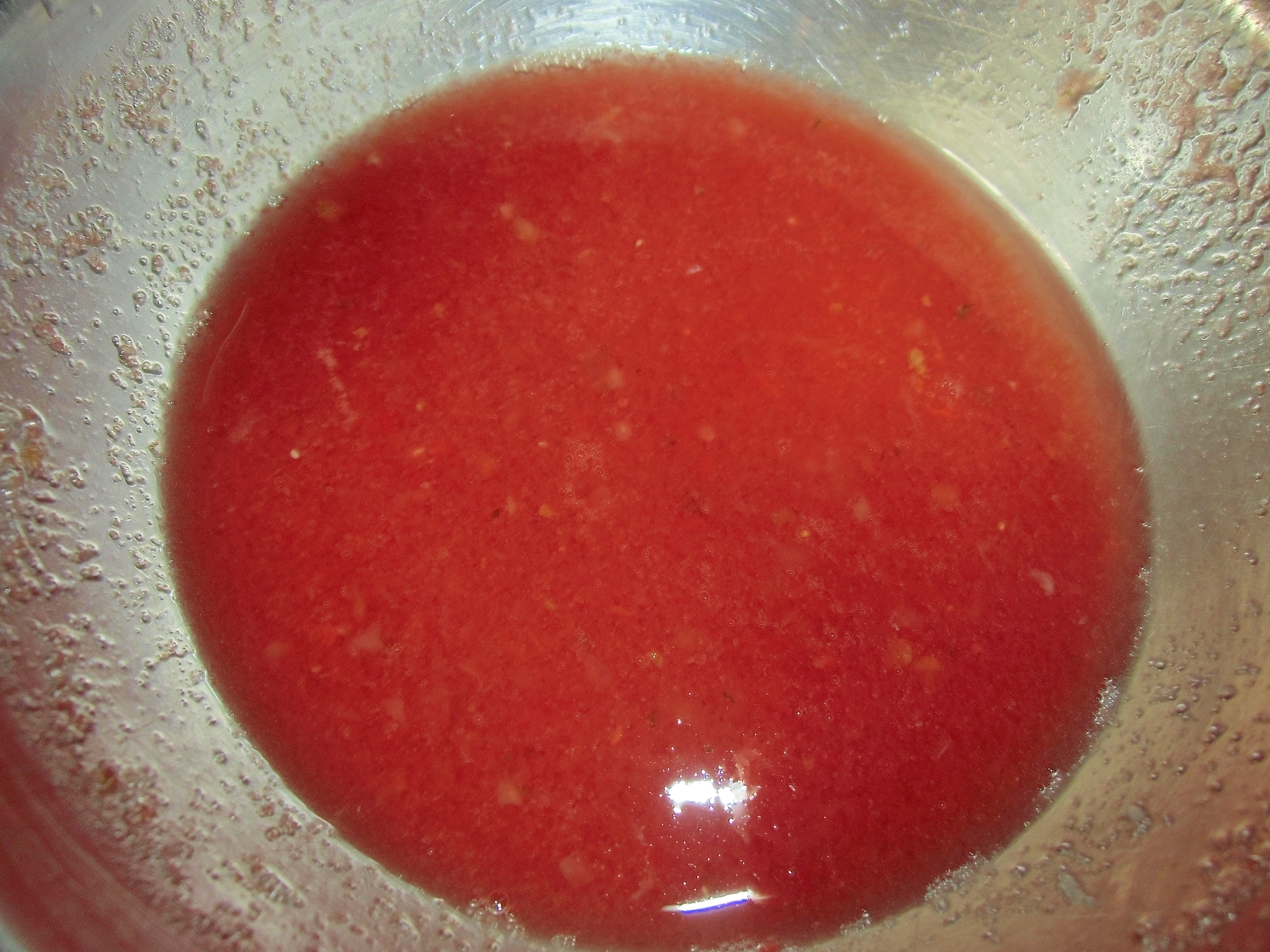 トマトのニンニクマヨスープ