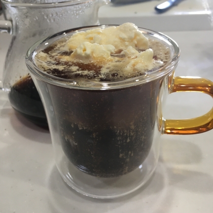 おうちカフェ♡シャリシャリアイスのコーヒーフロート