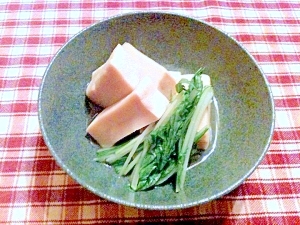 お出汁がじゅわわと☆高野豆腐と水菜の炊き合わせ