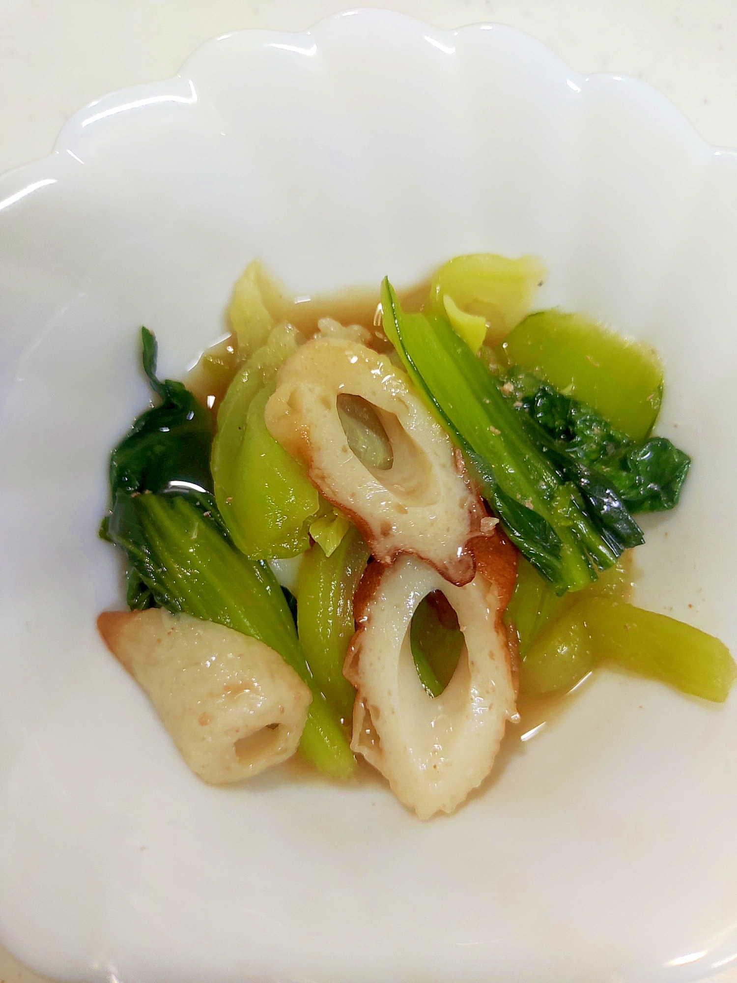 小松菜とちくわのサッと煮