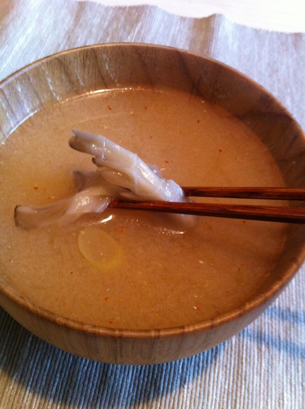 舞茸の炒め味噌汁