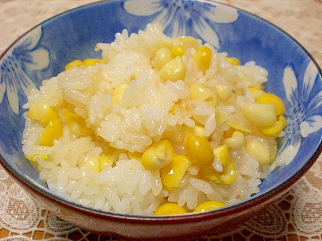 炊飯器で作る　とうもろこしご飯