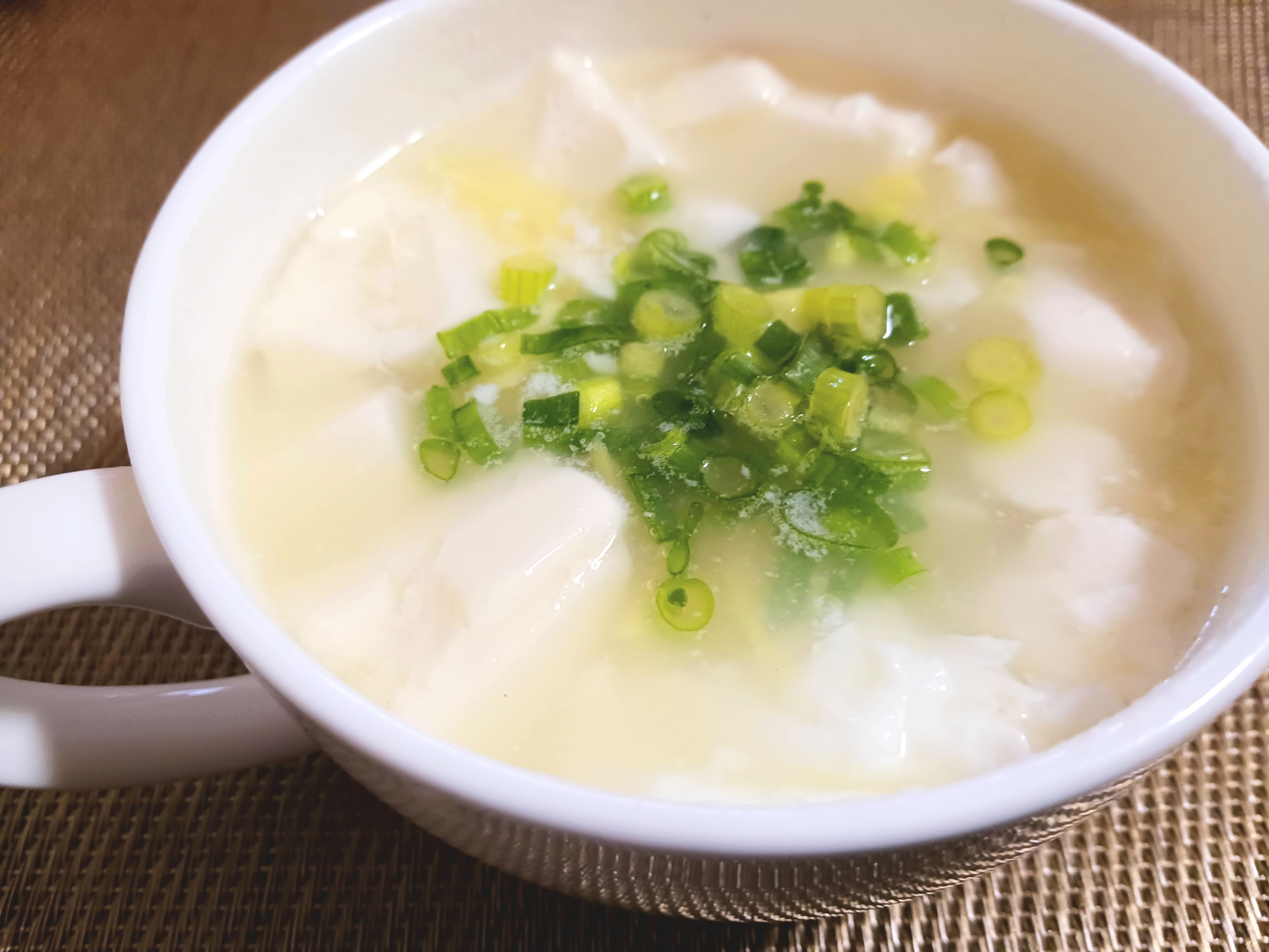 卵白救済！生姜と豆腐の中華スープ
