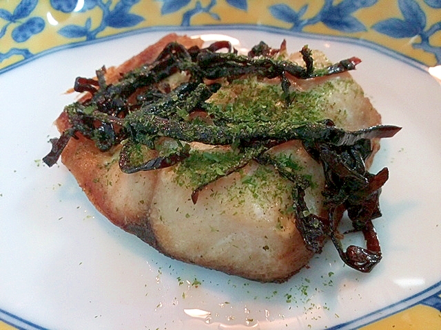 昆布佃煮と青のりの塩サバ