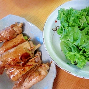 豚肉小松菜ロール焼きレタス添え