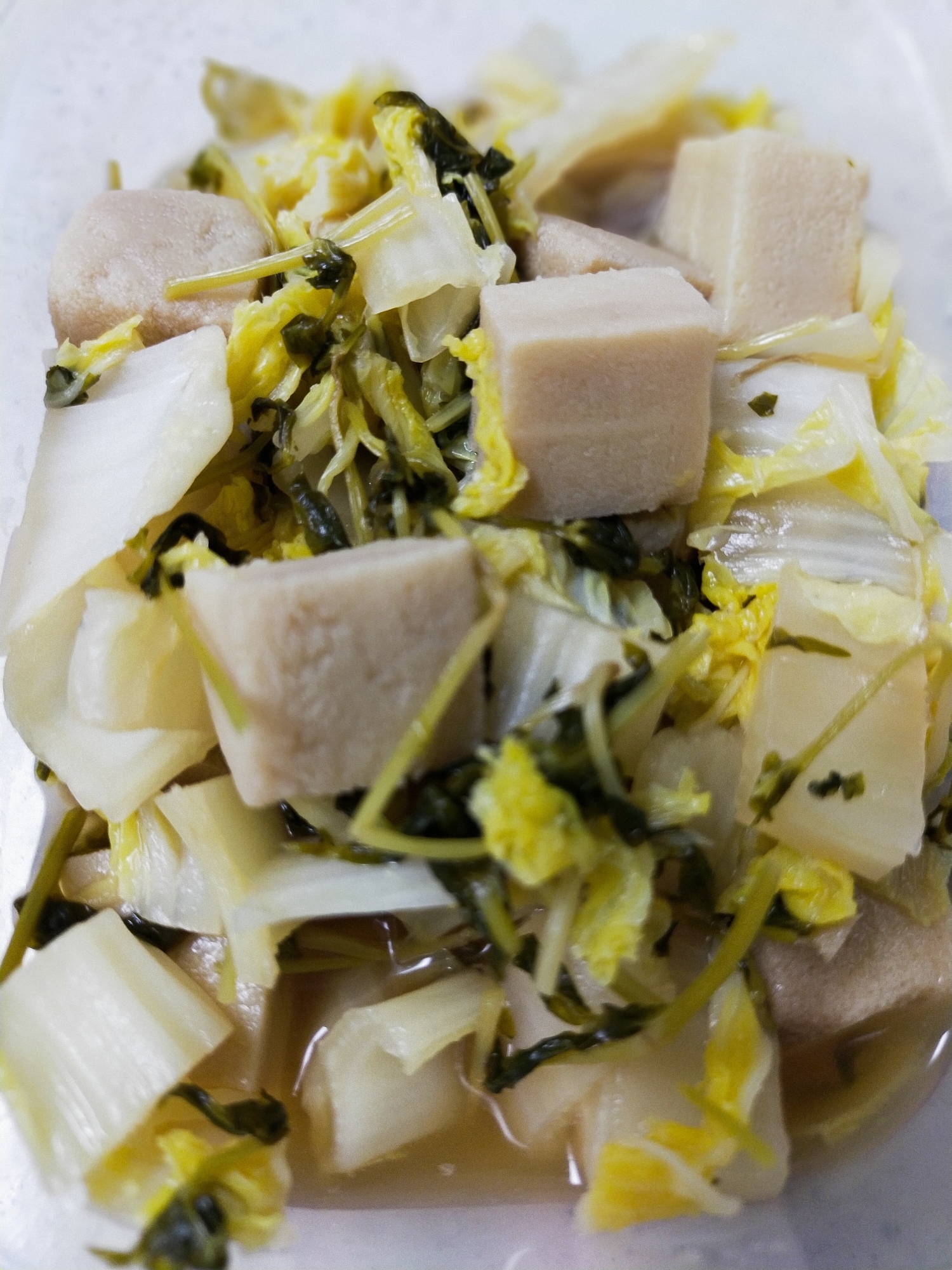高野豆腐と白菜のサッと煮