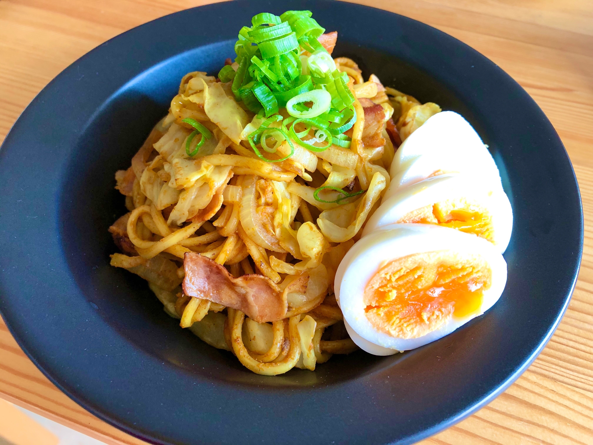 おつまみに☆ベーコンのカレー焼きそば