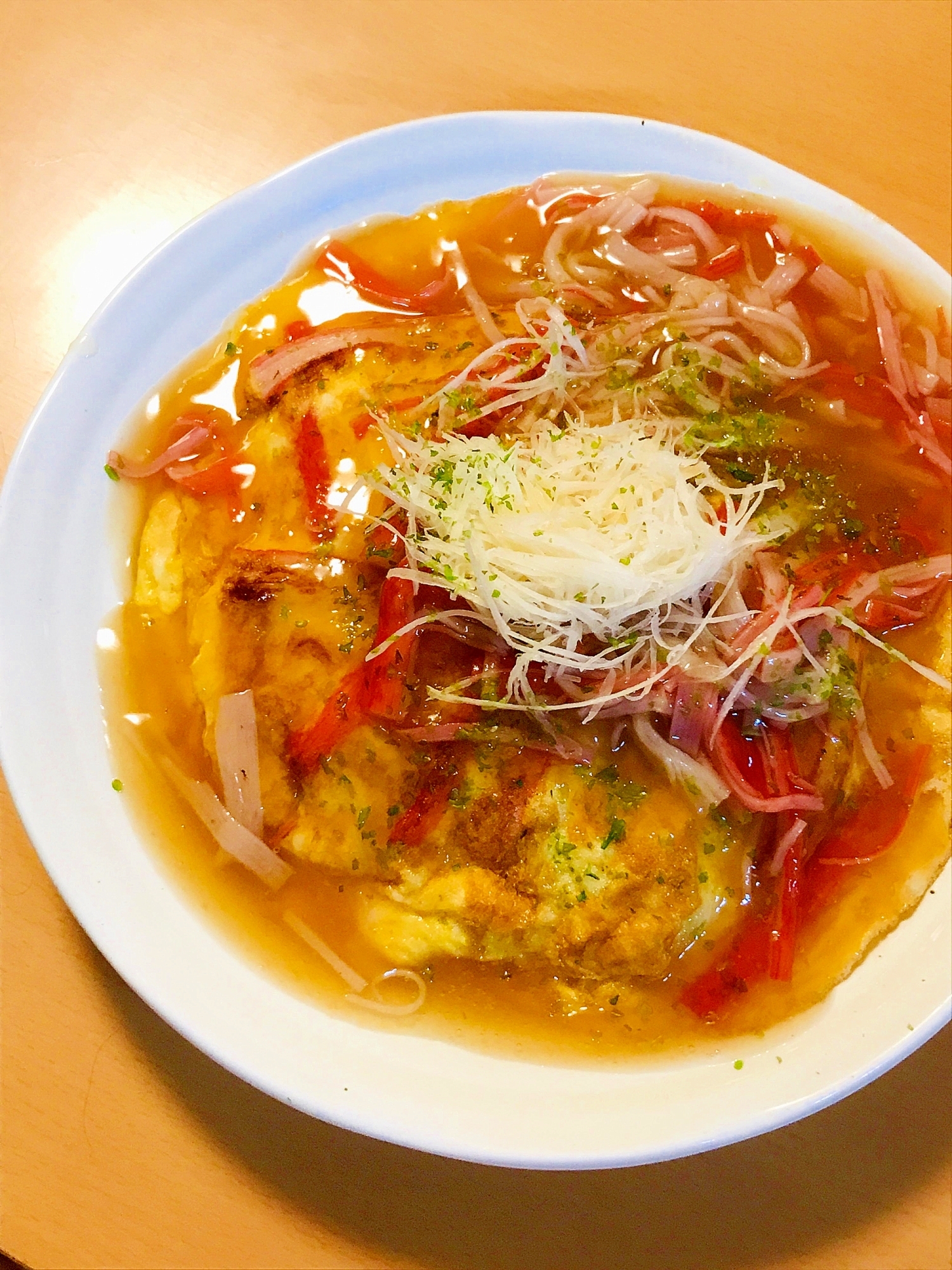 カニカマボコ＆米粉でつくる天津飯