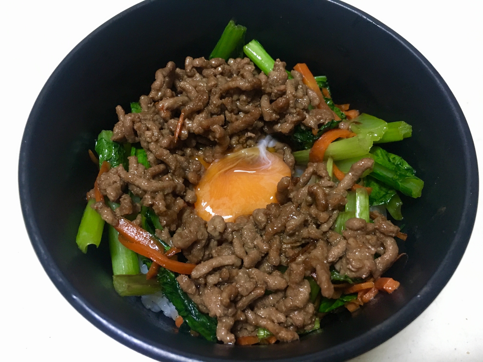 ひき肉でできちゃう‼︎節約ビビンバ丼