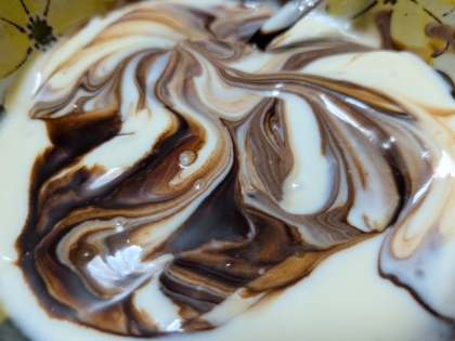 チョコバナナココアのヨーグルト