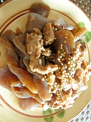 牛肉とこんにゃくの炒め物